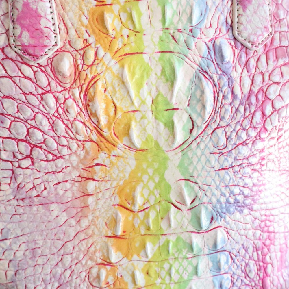 Brahmin Rainbow Optimism Melbourne Ombre Duxbury Large Satchel Pristine &wallet - Picture 3 of 16